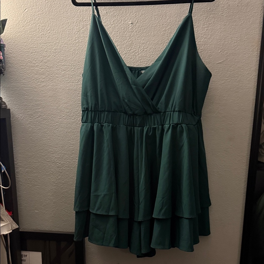 SHEIN Dark Green Curve romper